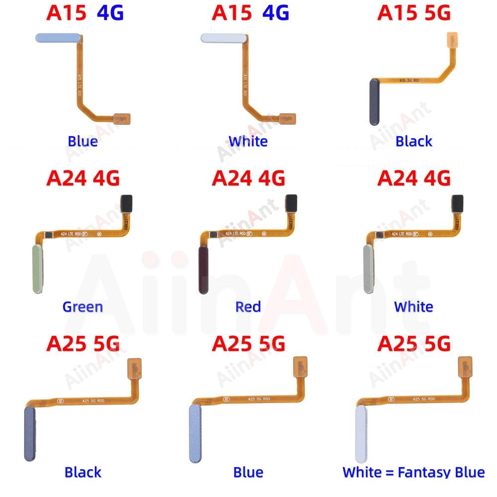 Back Button Touch ID Finger Scanner Fingerprint Sensor Flex Cable For Samsung Galaxy A15 A24 A25 4G 5G A155F A156B A245F A256B