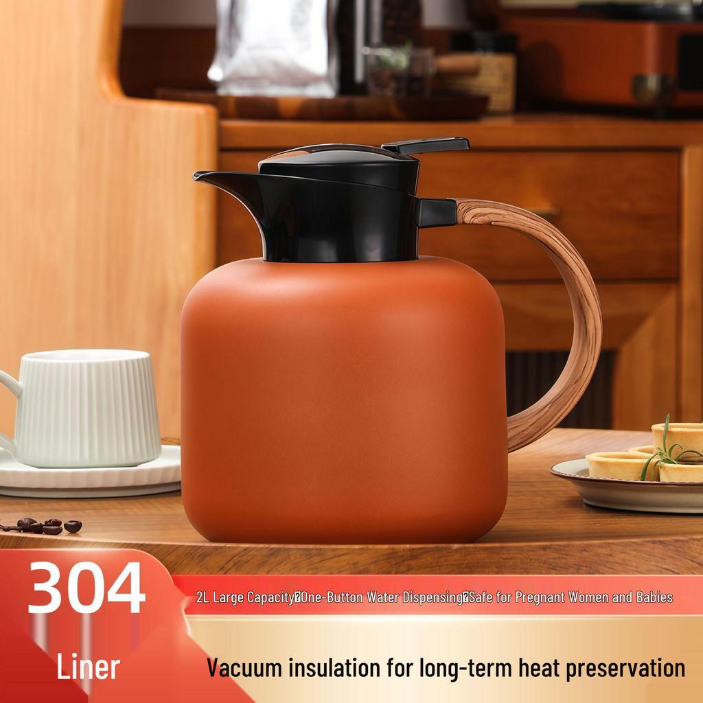 304 Stainless Steel 2L Vacuum Insulated Thermos Pot - Ideal for Home, Hotel, or Gift