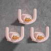 3Pieces Sturdy Without Punch Bathroom Hanging Hook Plastic Materials Portable Accessory for Extra Storage in Kitchens