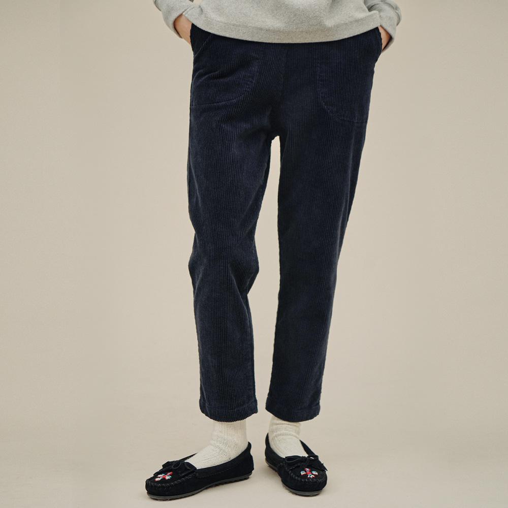 CHIQUITA Slim Fatigue Pants (Corduroy) Navy 234503Snv