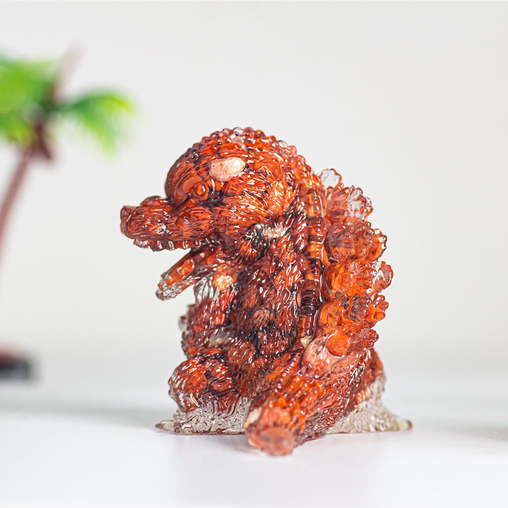Godzilla Resin Crystal Figurine With Natural Gemstone For Home Decor And Giftgiving