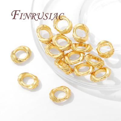 Big Hole Beads 11.5mm*8mm Spacer Beads 18K Gold Plated Separator For Beads,Bracelets Beads DIY Jewelry Accessories