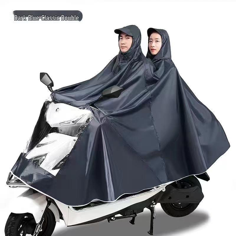 Extra Thick XL Stormproof Rain Poncho for Electric Vehicles - Unisex Full Body Motorcycle Cover with Foot Protection