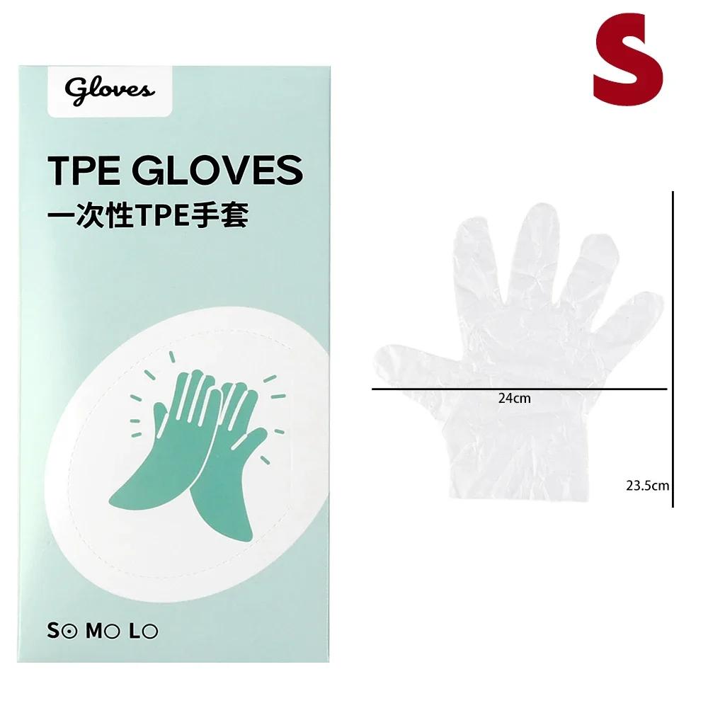 

120/40PCS Food Grade Disposable Gloves Thickened Waterproof Transparent Food Grade Plastic Gloves Kitchen Restaurant Clean Tools 40PCS(20Pairs)