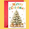 10PCS Large Christmas Greeting Cards with Envelopes, Watercolor Xmas Tree Cards for Holiday & New Year Gifts