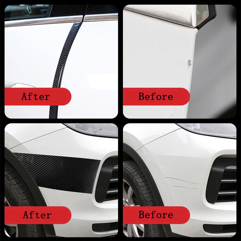 3D Nano Carbon Fiber Car Sticker Paste Door Sill Protector Bumper Tape Car DIY Paste Protector Strip Waterproof Film 3/5/7/10CM