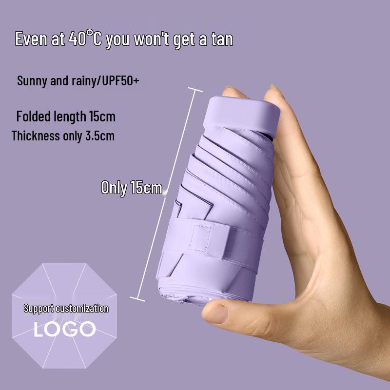 Compact Dual-Use UPF Anti-UV Magic Strap Card Umbrella