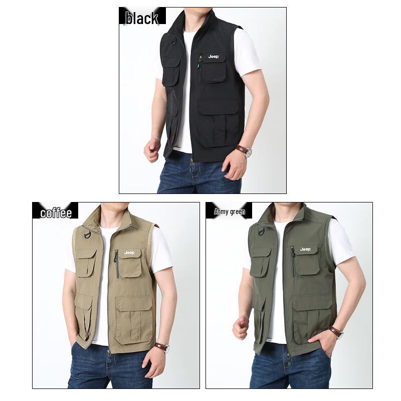 Men's JEEP Multi-pocket Mesh Fishing Vest