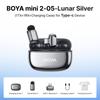 BOYA Mini 2 Trådløs Lavalier Krave Mini Mikrofon Støjreduktion til iPhone 6-17 USB-C Android Smartphone PC Live Streaming