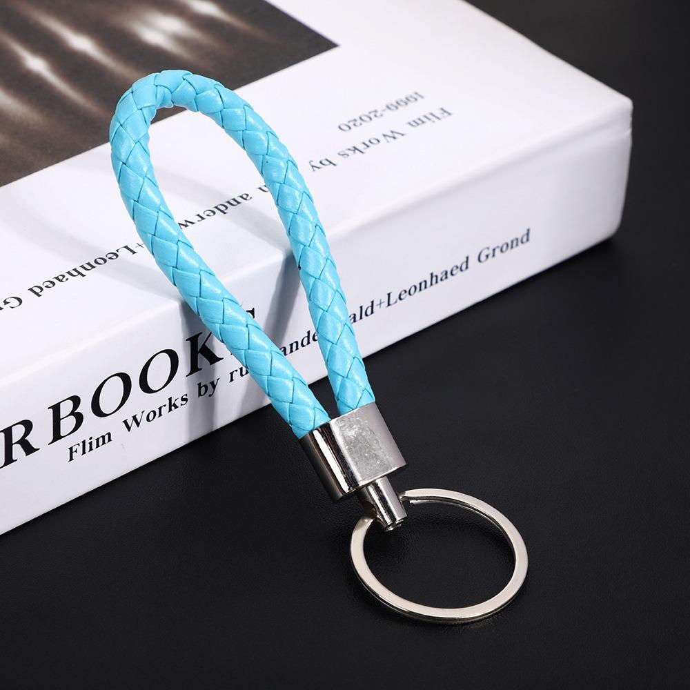 

Hand Woven Rope Keychain One Size синій
