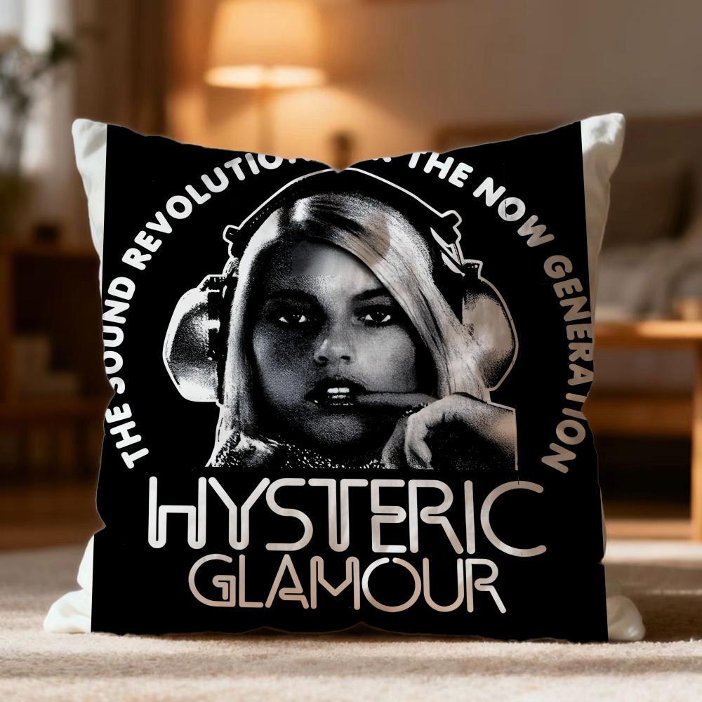 Fashion H-Hhysteric Glamourer Cushion Cover Soft Washable Pillow Case Multi-Scene For Couch Bed Travel Office Use