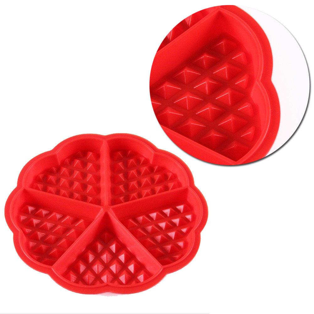 Waffles Silicone Mould Pan Cake Baking Baked Muffin Cake Chocolate Mold Tray