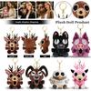 Portachiavi Cervo Peluche Giocattolo Morbido con Design di Corna Ciondolo Animale Carino per Borse Zaini e Chiavi