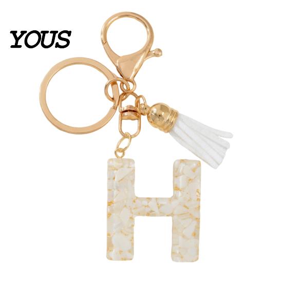 Key Holder For Backpack Keychain Pendant, Letter A-Z Charm with Tassel, Alphabet Initial Metal Keyring for Handbag Bag Pendant