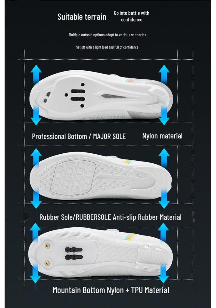 Unisex SPD Cycling Shoes for Road & Mountain Biking - Hard Sole