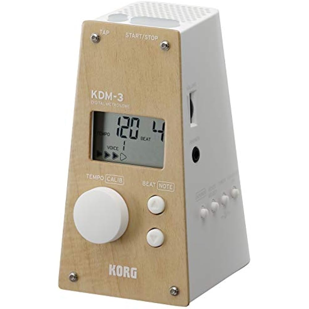 KORG KDM-3-WDWH METRONOME WOODEN WHITE