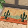 Cactus Print Carpet Soft Absorbent Home Decor Bathroom Kitchen Mat Multifunctional Indoor Outdoor Decor Door Mat