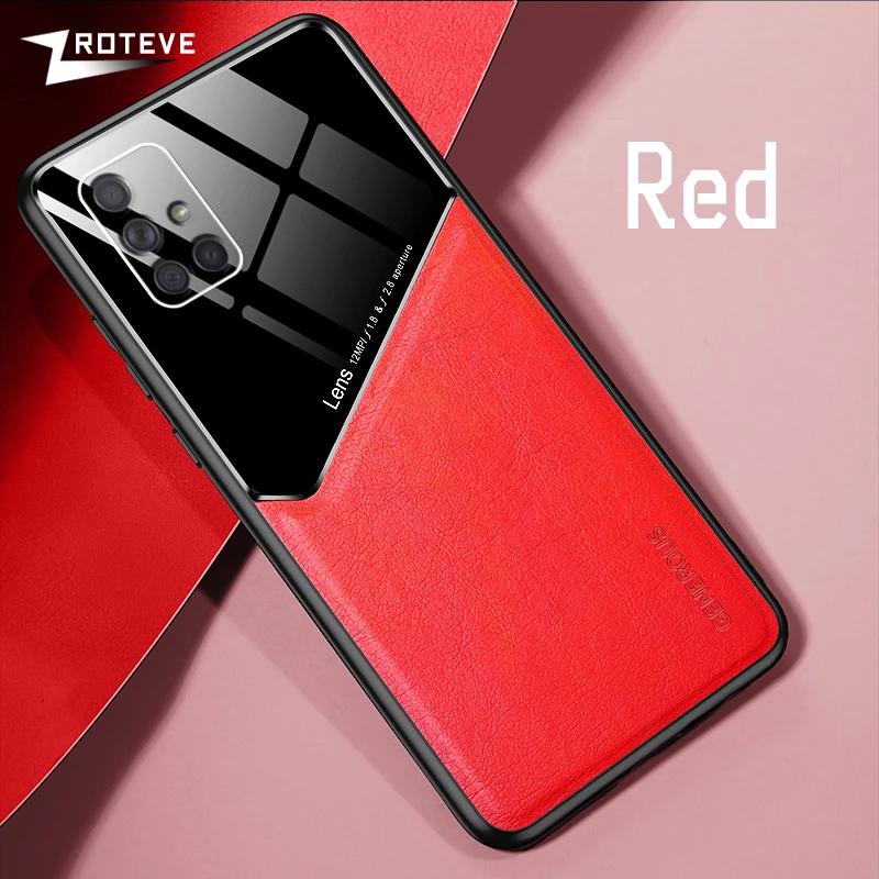 A51 Case PU Leather Car Magnetic Hard PC Cover For Samsung Galaxy A71 A51 A32 A52 A72 A52s M52 Shockproof Phone Cases