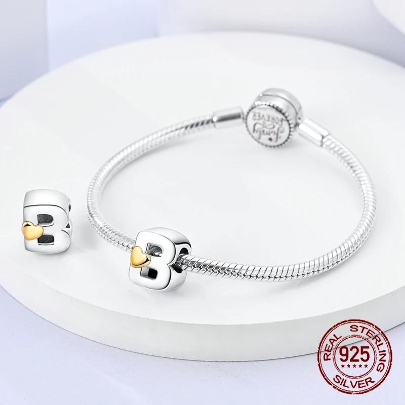 Lettera A-Z in Rame Ciondolo Alfabeto Perline Nome Adatte ai Braccialetti Originali Ciondoli per Donne Fai da Te Pendente Creazione Gioielli