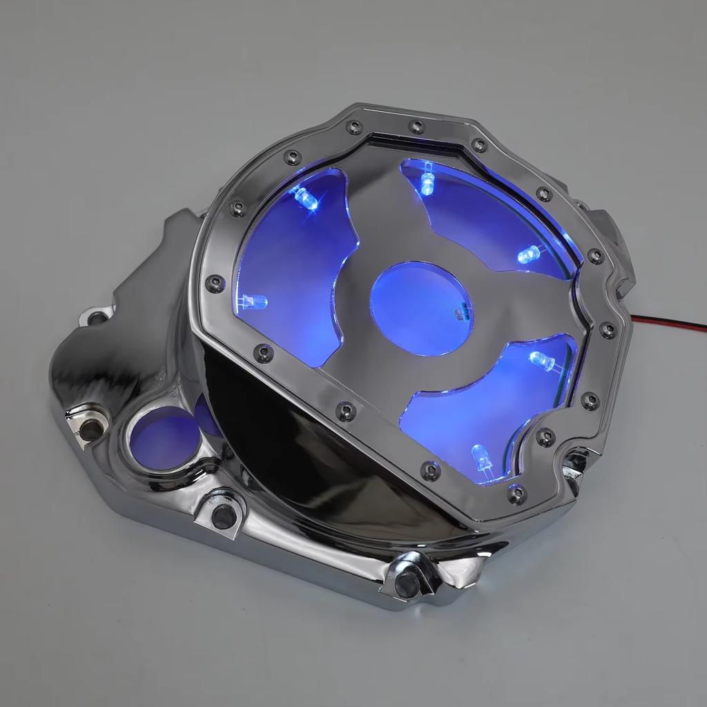 Led See Through Engine Cluctch Cover For Suzuki GSXR 600 1000 GSX-R 750 2001-2008 Aftermarket Motorcycle Parts