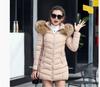 Winter new women's cotton-padded clothes women's medium and long slim-fitting fashion big fur collar cotton-padded clothes women's jackets are in