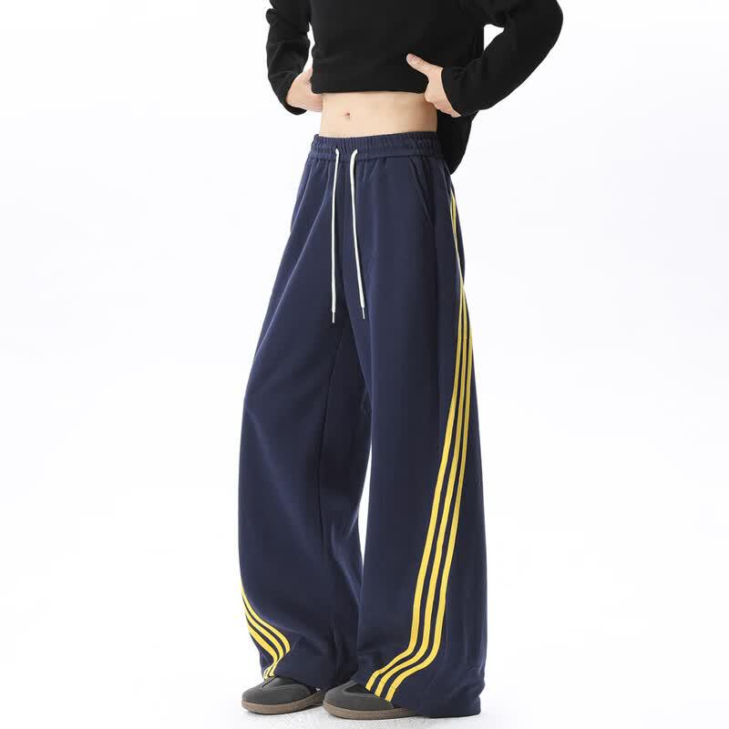 QOTRIOCK Three-Stripe Contrast Sweatpants