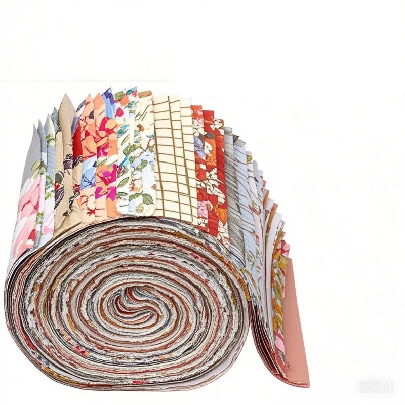42 Stück Baumwoll-Parkett-Jelly-Rolls, gemischte Farben, geeignet für Näh- und manuelle DIY-Projekte