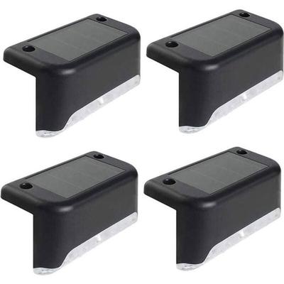 Set of 4 LED Solar Lights Waterproof Outdoor Lights for Garden Staircase Patio Fence Decorative Lighting