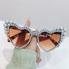 Pearl Frame Cat Eye Eyewear UV400 Protection Beach Party Sun Glasses Heart-shaped Goggle  90s Style