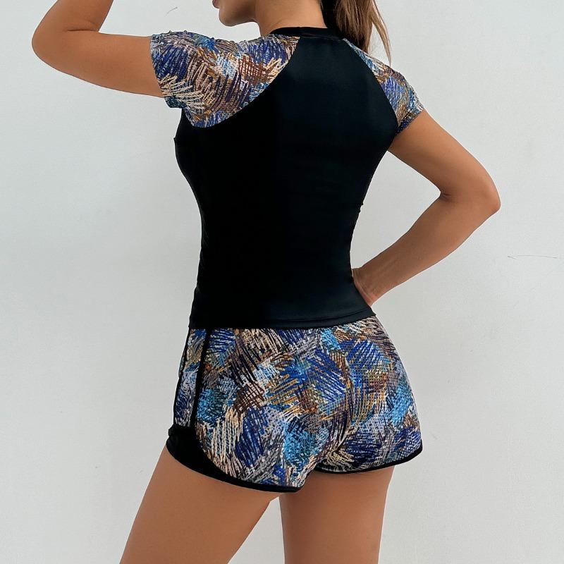 Women S Printed Tankini Swimwear Sports Bathing Suit Set
