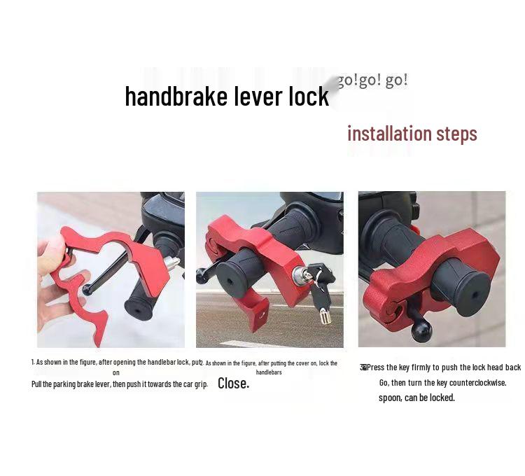 Electric Vehicle Universal Anti-Theft Handlebar and Brake Lock