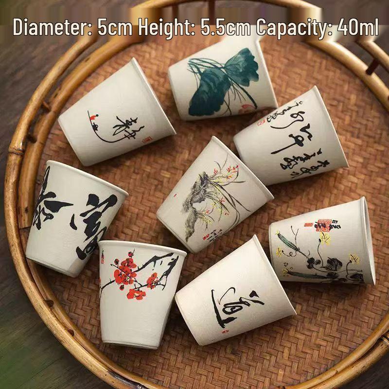 

Old Duan Ni Gongfu Tea Cup Set: Coarse Pottery Master Cup with Japanese Retro Style, Ceramic Gift Box, Perfect for Tea Tasting and Household Use.