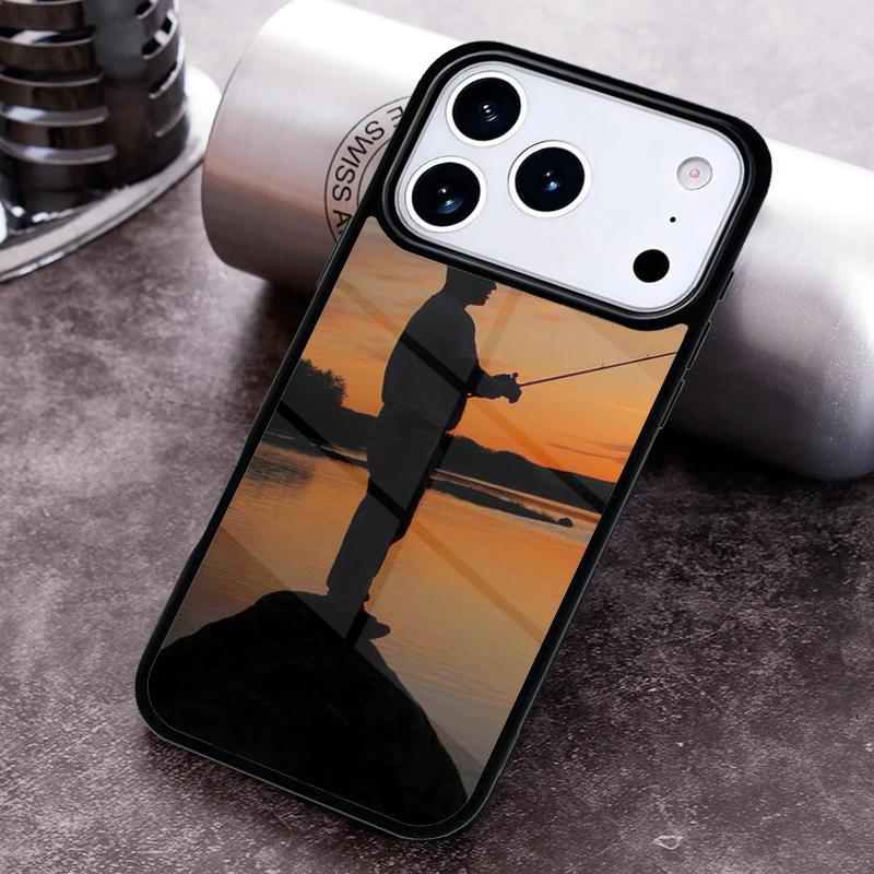 Hunting Dog and Fishing Man Cute Phone Case for iPhone 17 16 15 Pro Max Air 14 13 12 11 Plus Shockproof Cover
