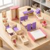 18 Pieces Miniature Dollhouse Furniture Set Realistic Toy Sturdy for Playroom