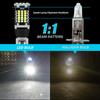 2PCS Car Fog Light 9-24V H1 LED Fog Running Light Bulb H3 LED Super Bright LED Auto Lamp Amber White No Adapter Required DRL
