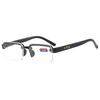 Fashionable 2PCS New High Quality Half-Rim Reading Glasses Men ladies Crystal Glass Lens Presbyopia Glasses with Grade +1.0 +1.5 +2.0To +4.0
