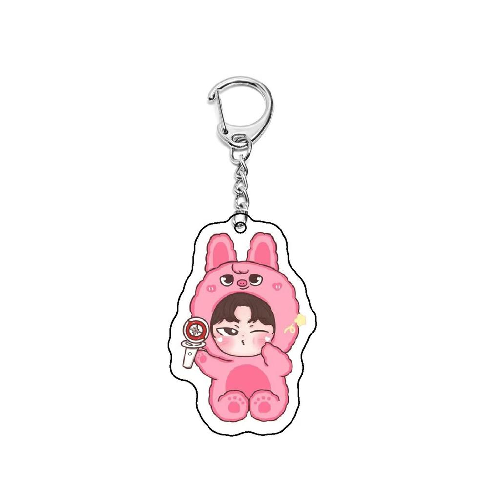 Straykids New Cute Acrylic Keychain Skzoo Peripheral Acrylic Keychain Li Longfu Fang Can Wolf Cub Backpack Accessories