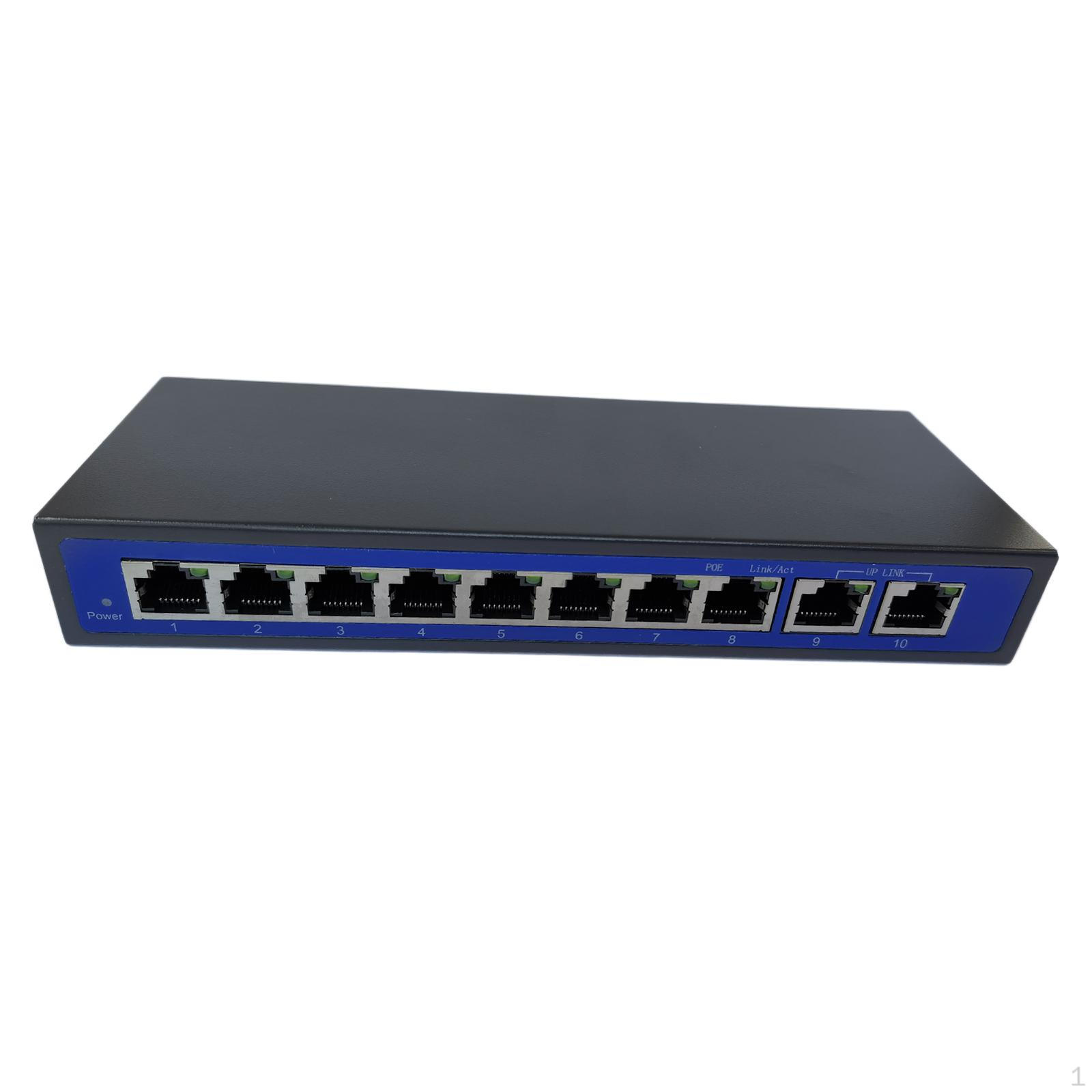 

9 Port 10/100Mbps 8 POE Uplink Power Over Ethernet Switch 4,5+/7,8- Support 12V 24V 48V
