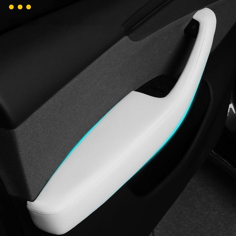 For TESLA Juniper Model Y Door Handle Protective Cover for Model 3 Highland 2025 2026 Leather Interior Modification Accessories