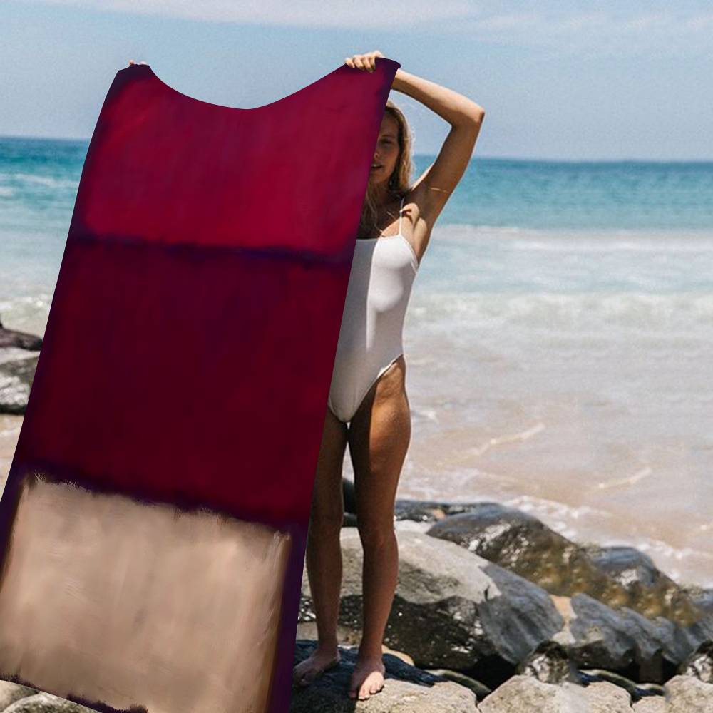 

M-Mark Rothko Abstract Art Microfiber Printed Beach Towel Mountain Climbing Yoga Beach Swimming Running Absorbent Soft Towel W40*H60(CM)