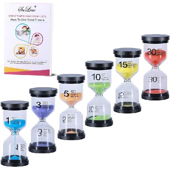 

SuLiao «Песочные часы» Таймер «Песочные часы» 10 минут:Пластиковые песочные часы, часы с фиолетовым песком, 10 минут, большие часы De Arena, 10 минут, цветные 10 min фиолетовый