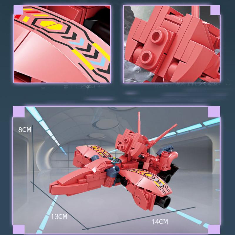 4 in 1 Verformung Zukunft Mecha Block DIY Mini Tank Star Fighter Bausteine Spielzeug für Jungen