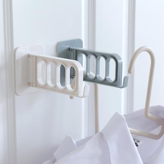 Selbstklebender, faltbarer Kleiderbügel-Organizer für die Wandmontage, Hakenhalter