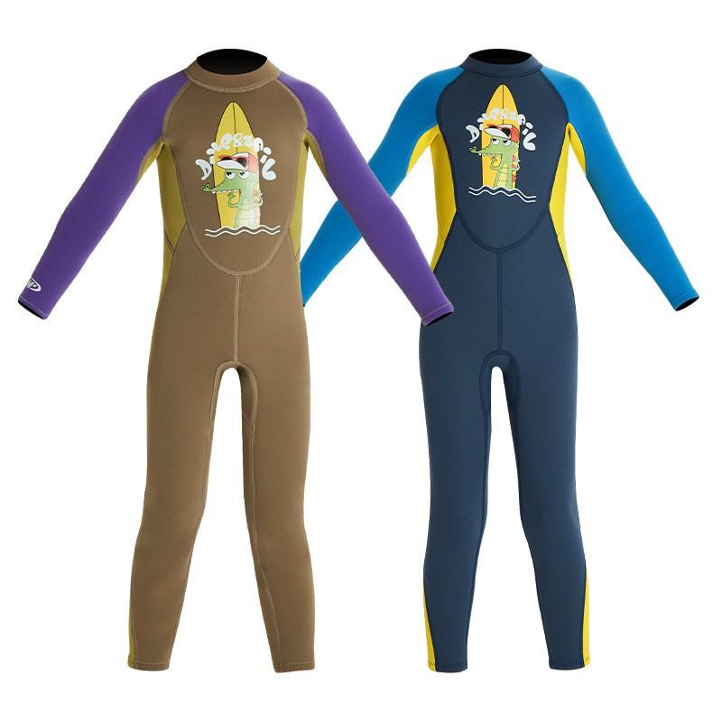 Kids 2.5mm Neoprene Wetsuit Diving Snorkeling Surfing Winter Swimming Warm Full Body Suit Boys