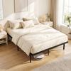 Struttura Letto, 140 x 200 cm Letto in Metallo con Spazio Sotto il Letto, Struttura in Metallo con Base a Doghe, Non Richiede Rete a Molle