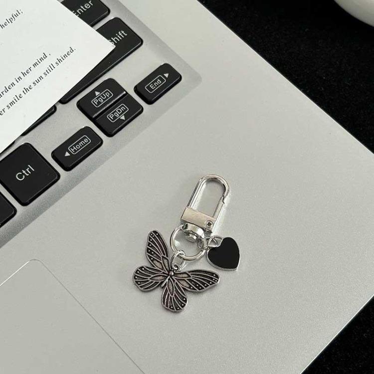 High-value Cool Black Cherry Color Diamond Sweetheart Candy Keychain Pendant Personality Trendy Cool Student School Bag Accessories