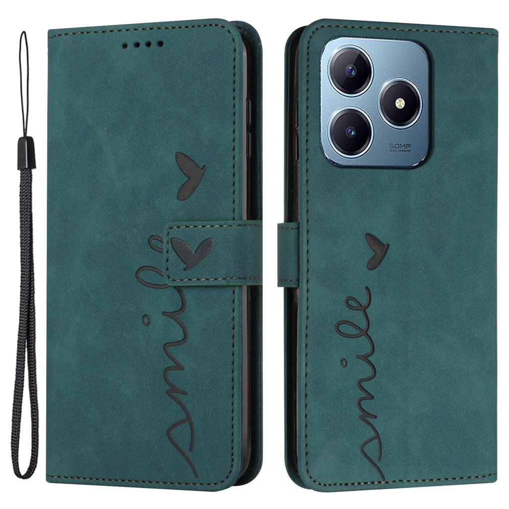 For Realme Note 60x 4G/C63 4G/C61 4G/Note 60 Case Wallet Imprinted PU Leather Phone Stand Cover