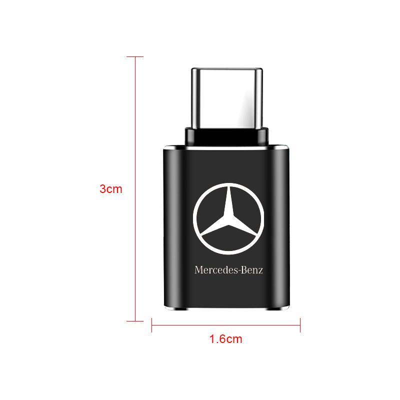 1 ks Nabíjecí adaptér do auta Typ-C na USB Konvertor Autopříslušenství Pro Mercedes-Benz C500 C200 C300 B C E GLA CLA GLK GL ML GLE Třída Autopříslušenství