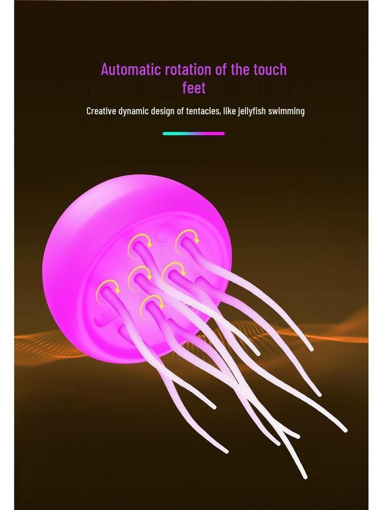 Sound-Controlled Gradient Jellyfish Night Lamp: Seven-Color Changing Bedside Pendant Light with Creative Induction Atmosphere