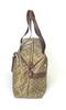 Christian Olivier 7712 Boston Monogram Jacquard Bag, 2-way, Water-repellent, Lightweight, Pattern, Weave, Piece-dyed (MOCHA)